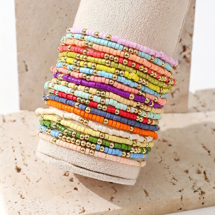 Boho Colorfull Beaded Bracelet Set